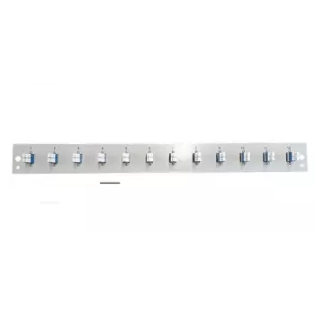 Pataisų skydo priedas EFB Elektronik SB-FP-12SC-S-OM4, 1U stovo montavimas, 12 SC OM4, 432×13×43,5 mm, pilka