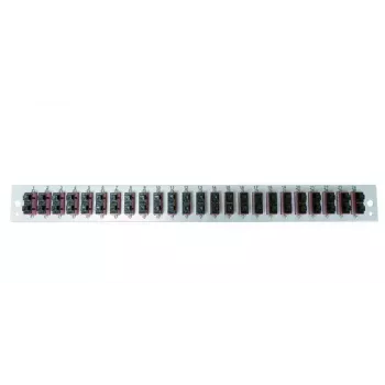 Skiestuvų skydelio priedas EFB Elektronik SB-FP-24SC-D-V-OM4 — 1 U stovo montavimas, 432×13×43,5 mm, pilka