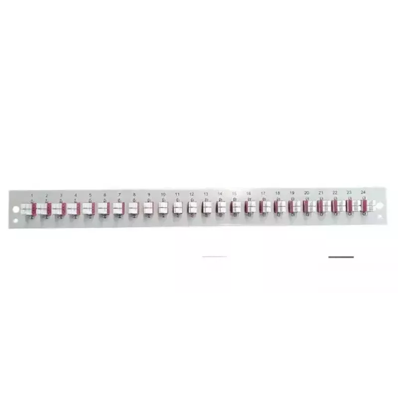 Patch panel accessory EFB Elektronik SB-FP-24SC-S-OM3 — 1U rack, 24 SC OM3 portai, pilka, 432×13×43,5 mm