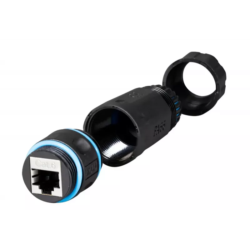 RJ45 Cat.6 IP68 adapteris EFB Elektronik modelis IP68DFKRJ45WP — vandeniui atspari Ethernet jungtis