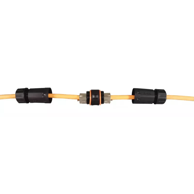EFB Elektronik IP68DFKRJ456AWP laido jungtis 2x RJ-45 Juoda