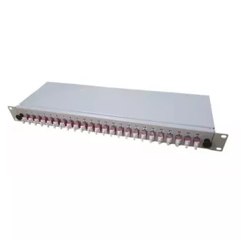 Sujungimo dėklas EFB Elektronik B65901.6OM4 — talpa 6 sujungimai, pilkas, skirtas naudoti patalpose, 482×170×44 mm