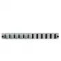Pataisymo skydelio priedas EFB Elektronik SB-FP-6SC-D-V-OM4 — montavimas stelaže 1U, 432×13×43,5 mm, pilkas