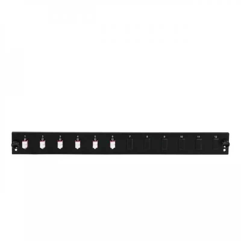 Skirstymo skydelio priedas EFB Elektronik SB-FP-6SC-S-OS2 — 1U stovo montavimas, 432×13×43,5 mm, pilkas