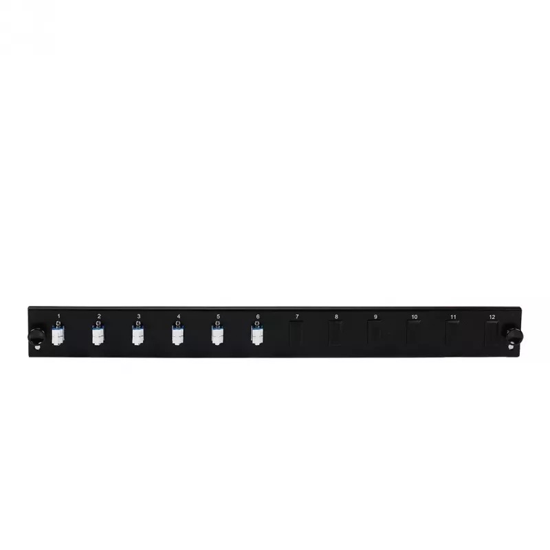 Skirstymo skydelio priedas EFB Elektronik SB-FP-6SC-S-OS2 — 1U stovo montavimas, 432×13×43,5 mm, pilkas