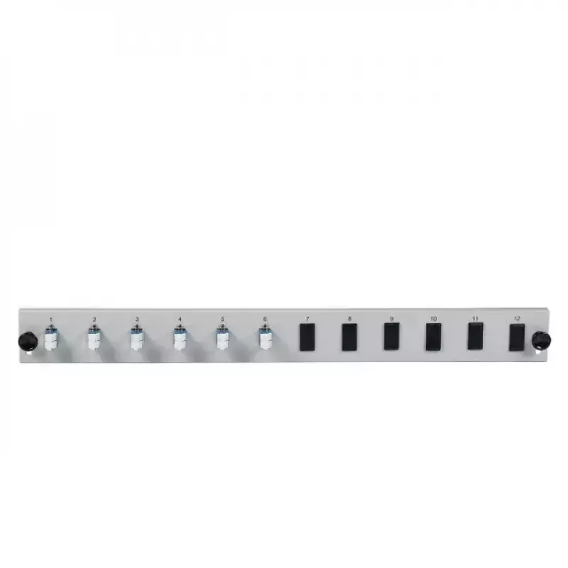 Skirstymo skydelio priedas EFB Elektronik SB-FP-6SC-S-OS2 — 1U stovo montavimas, 432×13×43,5 mm, pilkas