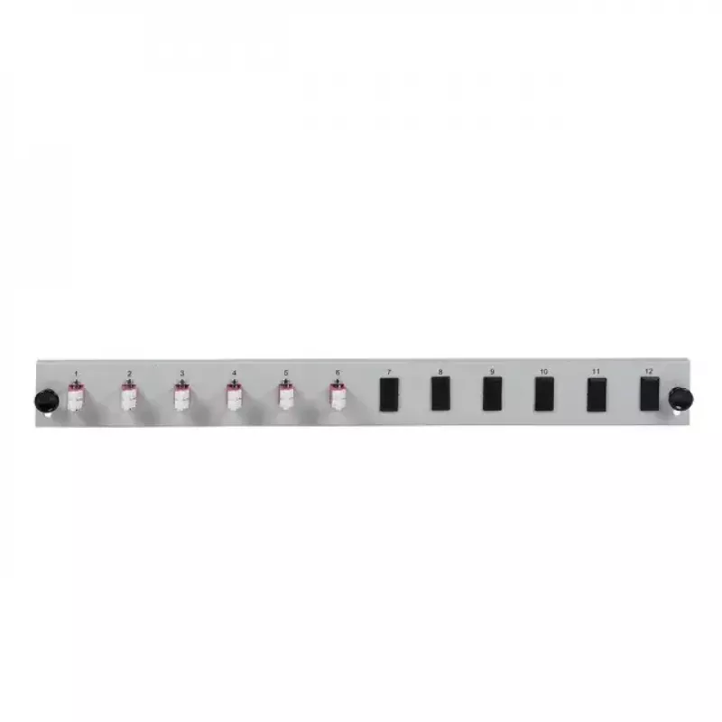 Skirstymo skydelio priedas EFB Elektronik SB-FP-6SC-S-OS2 — 1U stovo montavimas, 432×13×43,5 mm, pilkas