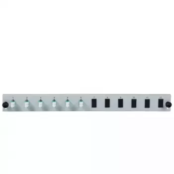Skirstymo skydelio priedas EFB Elektronik SB-FP-6SC-S-OS2 — 1U stovo montavimas, 432×13×43,5 mm, pilkas