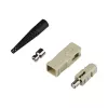 Skaidulinės optikos jungtis SC patinas EFB Elektronik 53206.21 – SC simplex patinas, smėlio/juoda