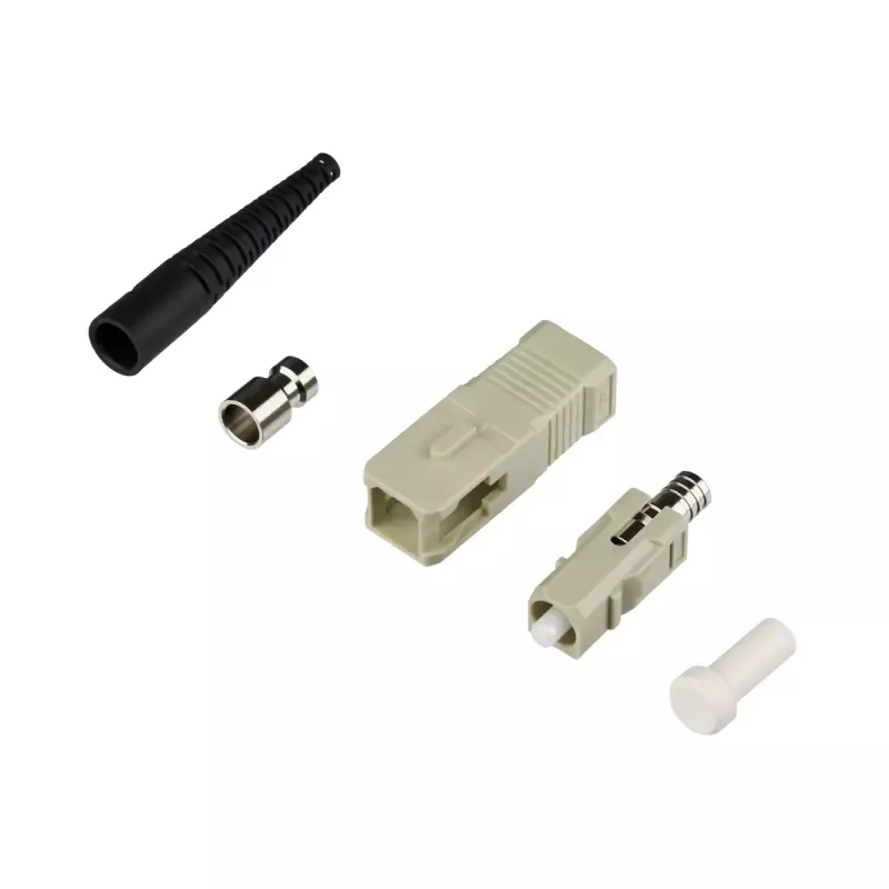 Skaidulinės optikos jungtis SC patinas EFB Elektronik 53206.21 – SC simplex patinas, smėlio/juoda