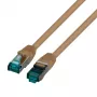 Tinklo kabelis EFB Elektronik MK6001.15BR Cat6a S/FTP (S-STP) 15 m RJ-45 rudas