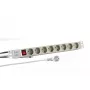 Maitinimo ilgintuvas EFB Elektronik EK631DE.2GR — 2 m kabelis, 8 CEE kintamosios srovės lizdai, vidaus naudojimui, pilkas