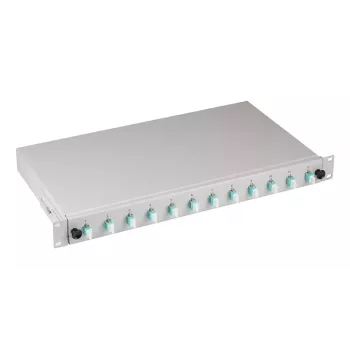 Patch panel EFB Elektronik BA71901L12OM3 1U LC OM3 Pilka