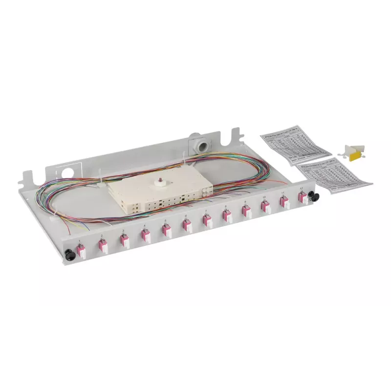 Patch panel EFB Elektronik BA71901L12OM4 1U LC OM4 pilkas