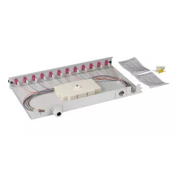 Patch panel EFB Elektronik BA71901L12OM4 1U LC OM4 pilkas