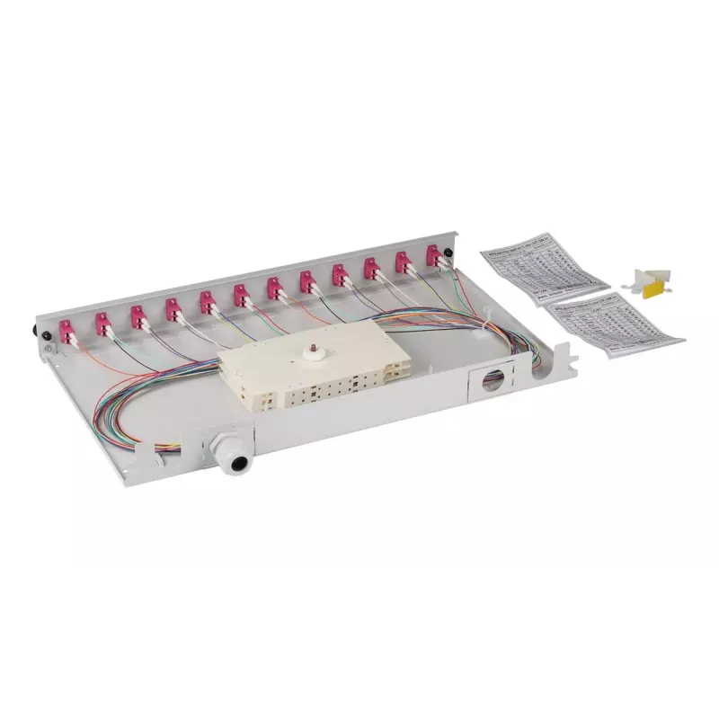 Patch panel EFB Elektronik BA71901L12OM4 1U LC OM4 pilkas