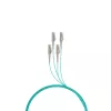 Šviesolaidinis kabelis EFB Elektronik O8303S10OM3 4x LC OM3 10 m Aqua smėlio juoda