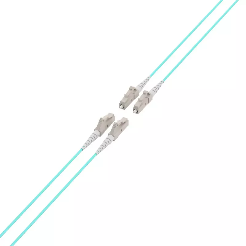 Šviesolaidinis kabelis EFB Elektronik O8303S10OM3 4x LC OM3 10 m Aqua smėlio juoda
