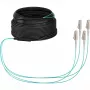 Šviesolaidinis kabelis EFB Elektronik O8303S10OM3 4x LC OM3 10 m Aqua smėlio juoda