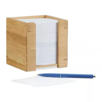 Užrašų dozatorius Relaxdays Bamboo 900 lapų 105x105x105 mm