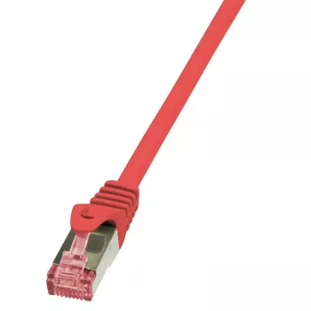 Tinklo kabelis LogiLink 0,25m raudonas RJ-45 Cat6 S/FTP