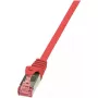 Tinklo kabelis LogiLink Cat.6 S/FTP RJ-45 0,5 m raudonas