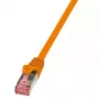 Tinklo kabelis LogiLink 0,5 m RJ-45 Cat6 S/FTP Oranžinis