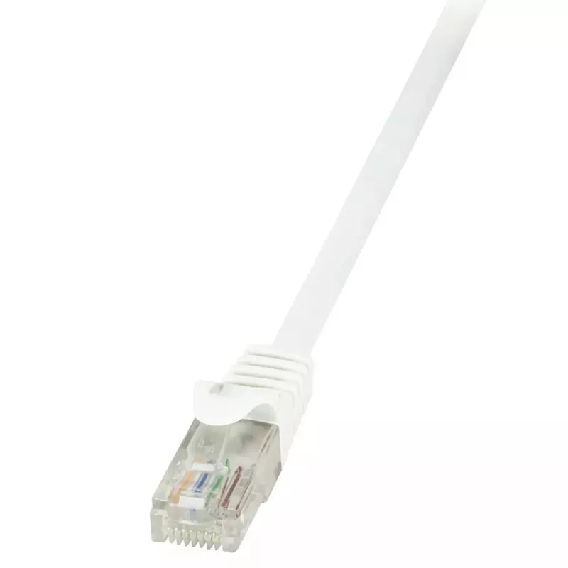 Tinklo kabelis LogiLink 1m RJ-45 Cat6 U/UTP baltas