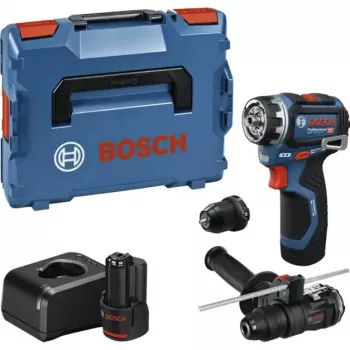 Bosch GSR 12V-32 FC akumuliatorinis gręžtuvas-suktuvas su priedais dėkle L-BOXX