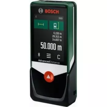 Lazerinis atstumo matuoklis Bosch AdvancedDistance 50C — 50 m nuotolis, modelis 0603672202