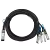 Tinklo kabelis BlueOptics Q28-4S28-DAC-2M-AT-BL QSFP28 4xSFP28 InfiniBand 2m Juodas