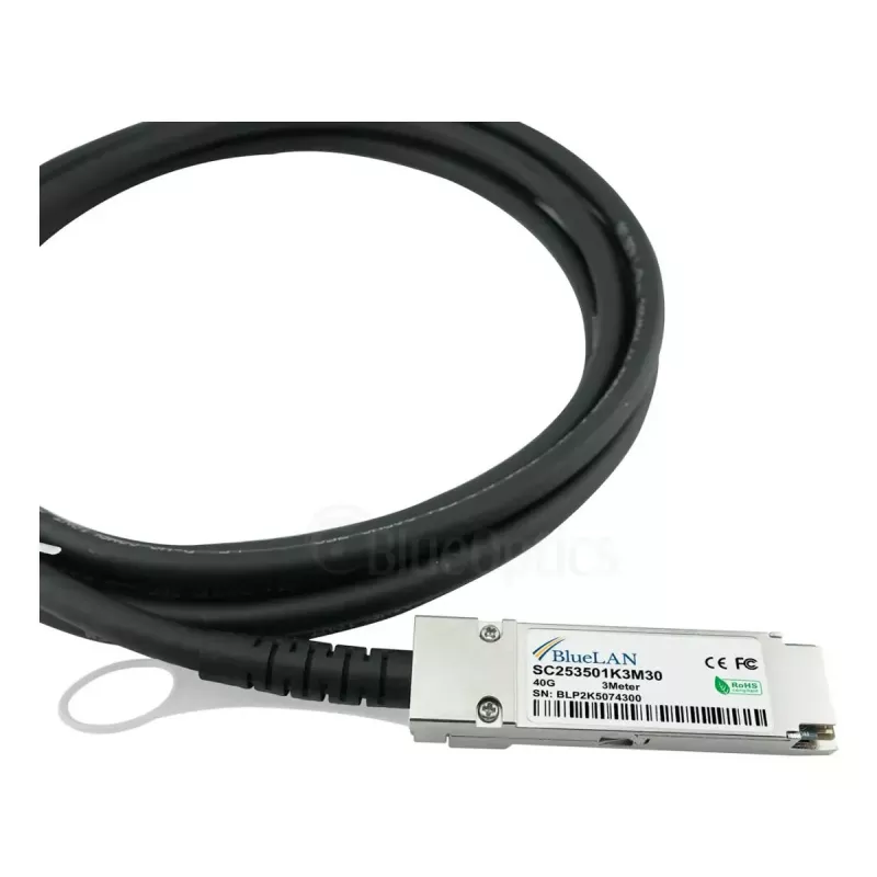 BlueOptics QSFP-4SFP10G-CU4M-BL InfiniBand / šviesolaidinis kabelis 5 m 4xSFP+ kištukas/kištukas