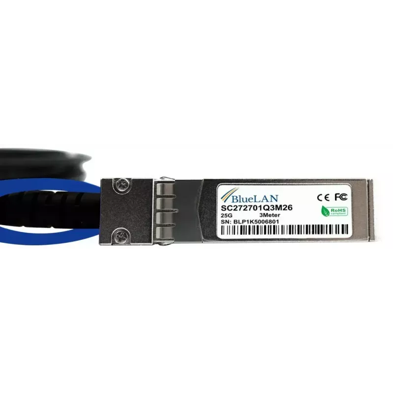 InfiniBand / šviesolaidinis kabelis BlueOptics X66130-05-BL 0,5 m SFP28 juodas