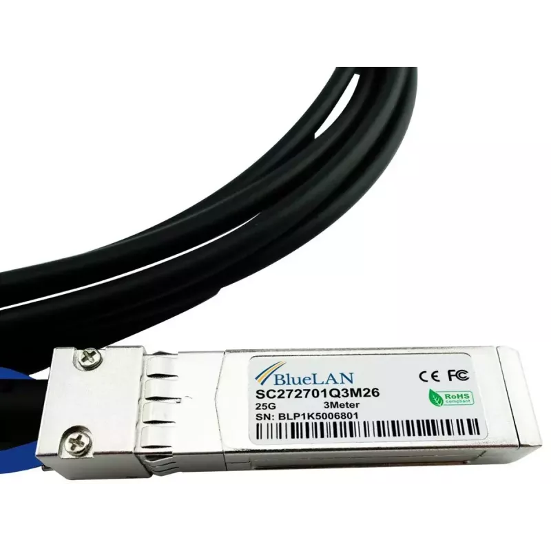 InfiniBand / šviesolaidinis kabelis BlueOptics X66130-05-BL 0,5 m SFP28 juodas