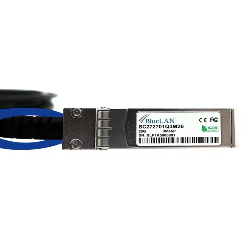 SFP DAC kabelis BlueOptics SFP-DAC25-1M-BL 1m SFP28 Male-Male