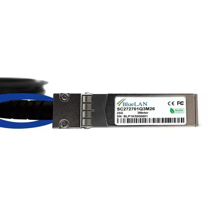 25G SFP28 Skaidulinis Optinis Kabelis BlueOptics 25G-SFP28-TWX-P-3M-BL 3m Vyr./Vyr.