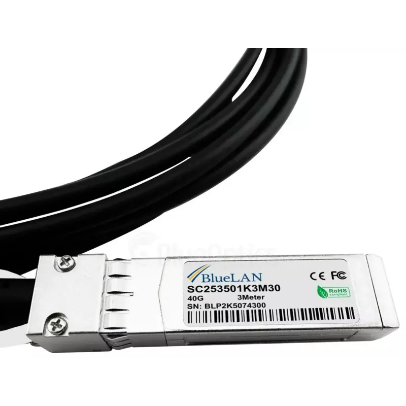 BlueOptics Q+BC0003-S+-BL InfiniBand / šviesolaidinis kabelis 3 m QSFP 4xSFP+