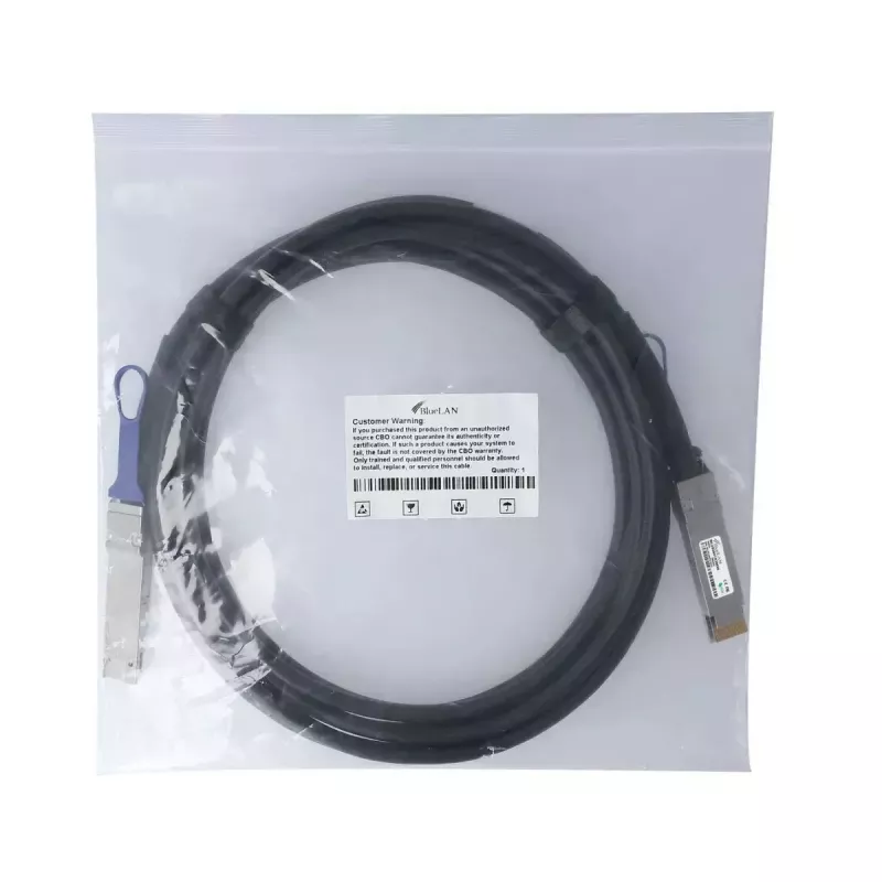 DAC kabelis BlueOptics DAC-Q56DD-400G-2M-BL 2m QSFP-DD Vyriška/Vyriška