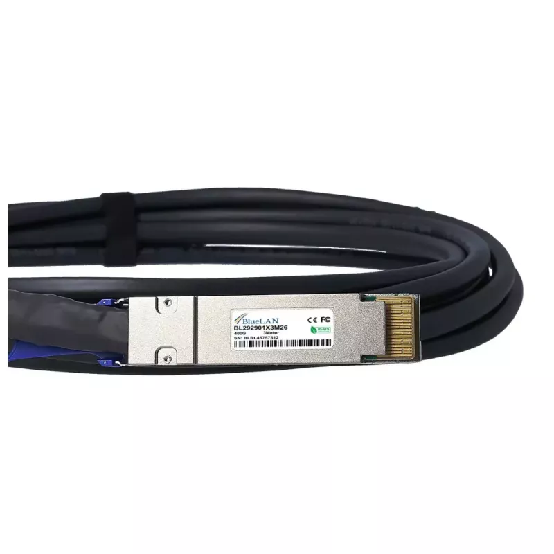 DAC kabelis BlueOptics DAC-Q56DD-400G-2M-BL 2m QSFP-DD Vyriška/Vyriška