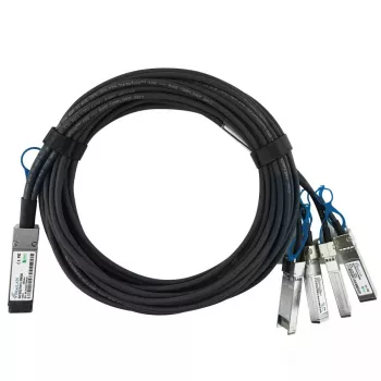 DAC kabelis BlueOptics DAC-QSFP28-4SFP28-25G-3M-BL 3m QSFP28 į 4xSFP28