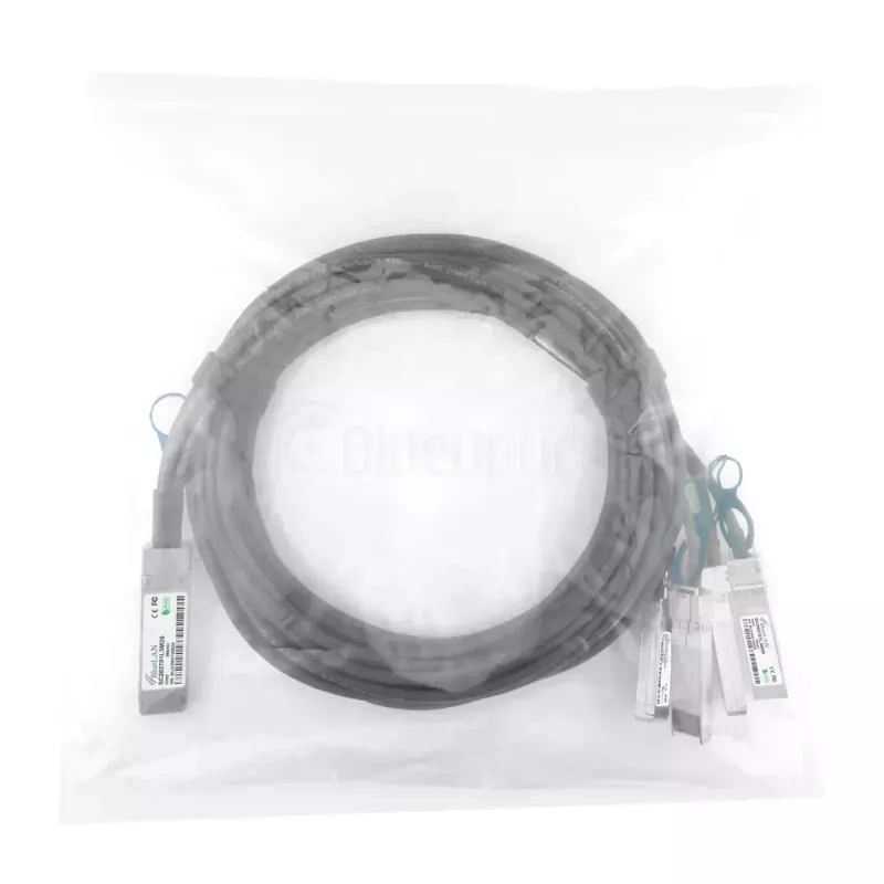 InfiniBand / šviesolaidinis kabelis BlueOptics 100G-DACP-QSFP4SFP5M-BL 5 m QSFP28 4xSFP28 vyriška/vyr