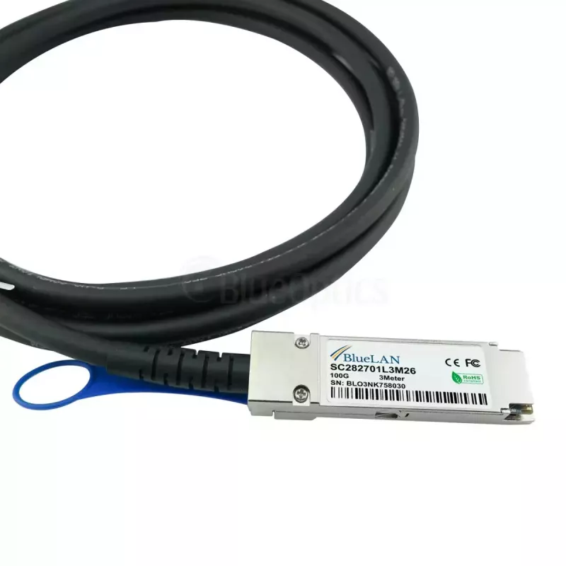 InfiniBand / šviesolaidinis kabelis BlueOptics 100G-DACP-QSFP4SFP5M-BL 5 m QSFP28 4xSFP28 vyriška/vyr