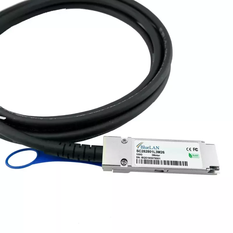 InfiniBand / šviesolaidinis kabelis BlueOptics 100G-DACP-QSFPZ5M-BL 0,5 m QSFP28 Kištukas/Kištukas