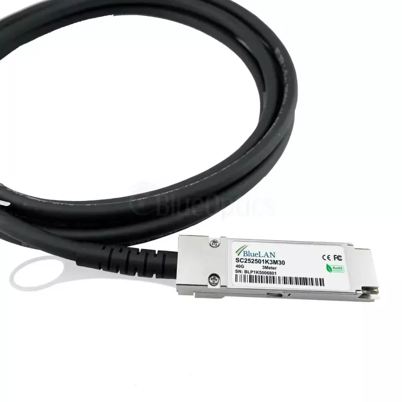 InfiniBand / šviesolaidinis kabelis BlueOptics 40G-DACP-QSFPZ5M-BL 0,5 m QSFP kištukas / kištukas