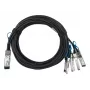 DAC kabelis BlueOptics 470-ABOS-BL 2m QSFP28 4x SFP28 juodas