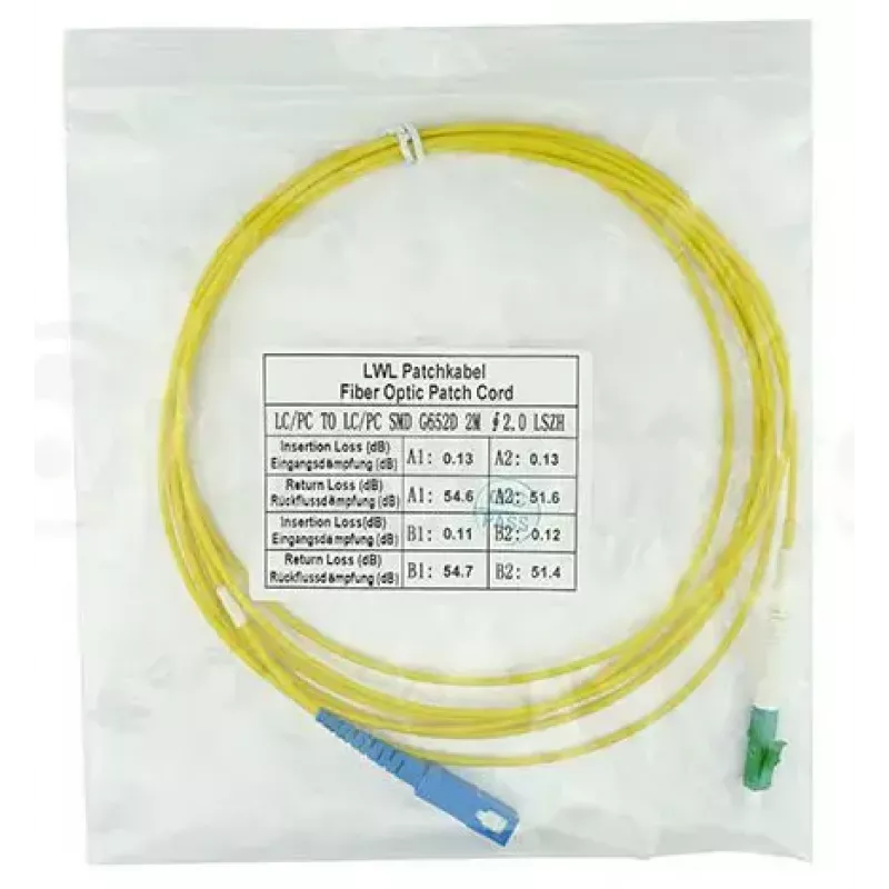Šviesolaidinis kabelis BlueOptics SFP2122BU50MX LC SC OS2 50 m geltonas