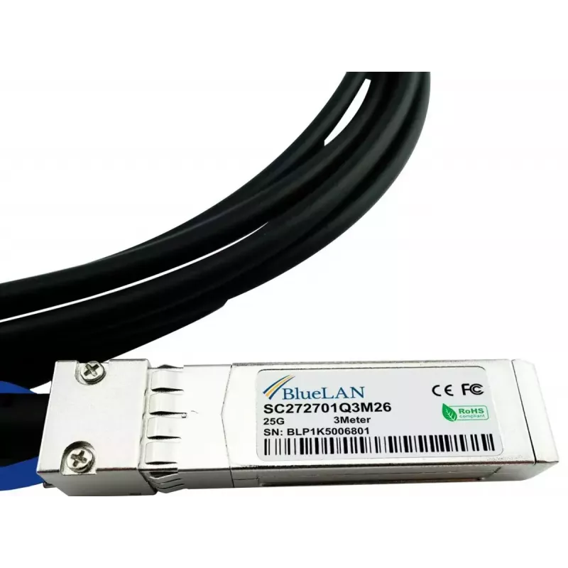BlueOptics SFP-H25G-CU5M-BL InfiniBand šviesolaidinis kabelis 5 m SFP28 juodas