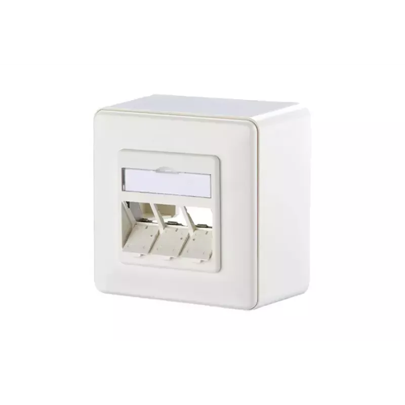 Sieninė plokštė Metz Connect 1309160002-E RJ-45 balta 85x85mm