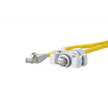 Tinklo kabelis METZ CONNECT E-DAT V6 2 m Cat6 S/FTP geltonas