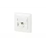 RJ-45 kištukinis lizdas BTR NETCOM 130B11D11002-E baltas
